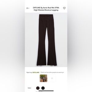 Aerie Deep Earth High Waisted Bootcut Leggings